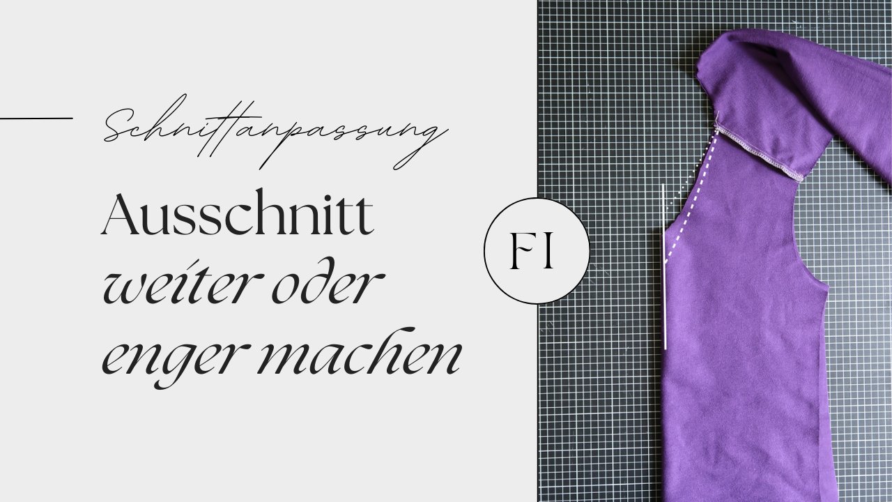 Ausschnitt am Schnittmuster vergrößern oder verkleinern (Halsausschnitt weiter oder enger machen) - FinasIdeen