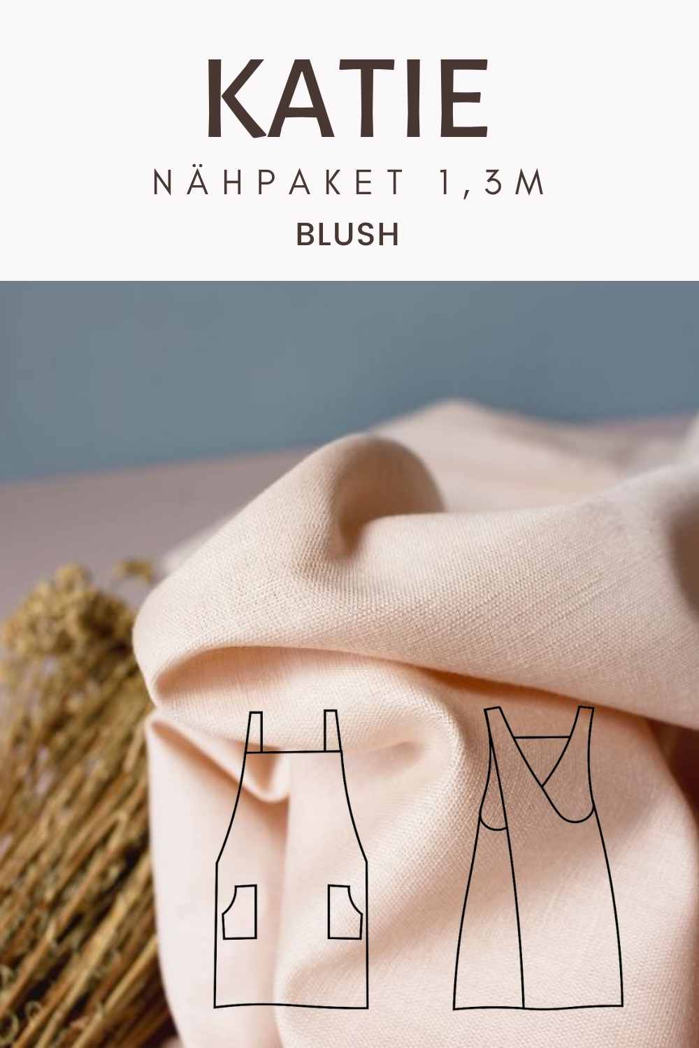 Leinenmischung Stoffpaket Blush - Schürze Katie