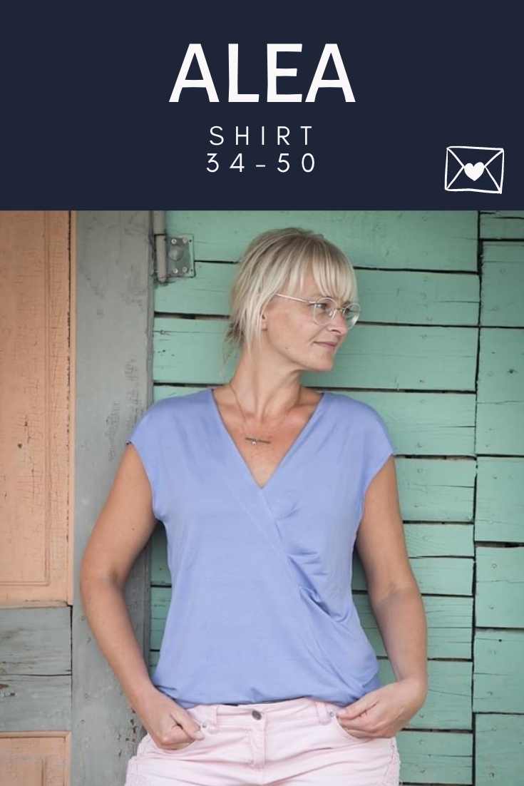 Alea - Shirt mit gerafftem Vorderteil (Papierschnittmuster) - FinasIdeen
