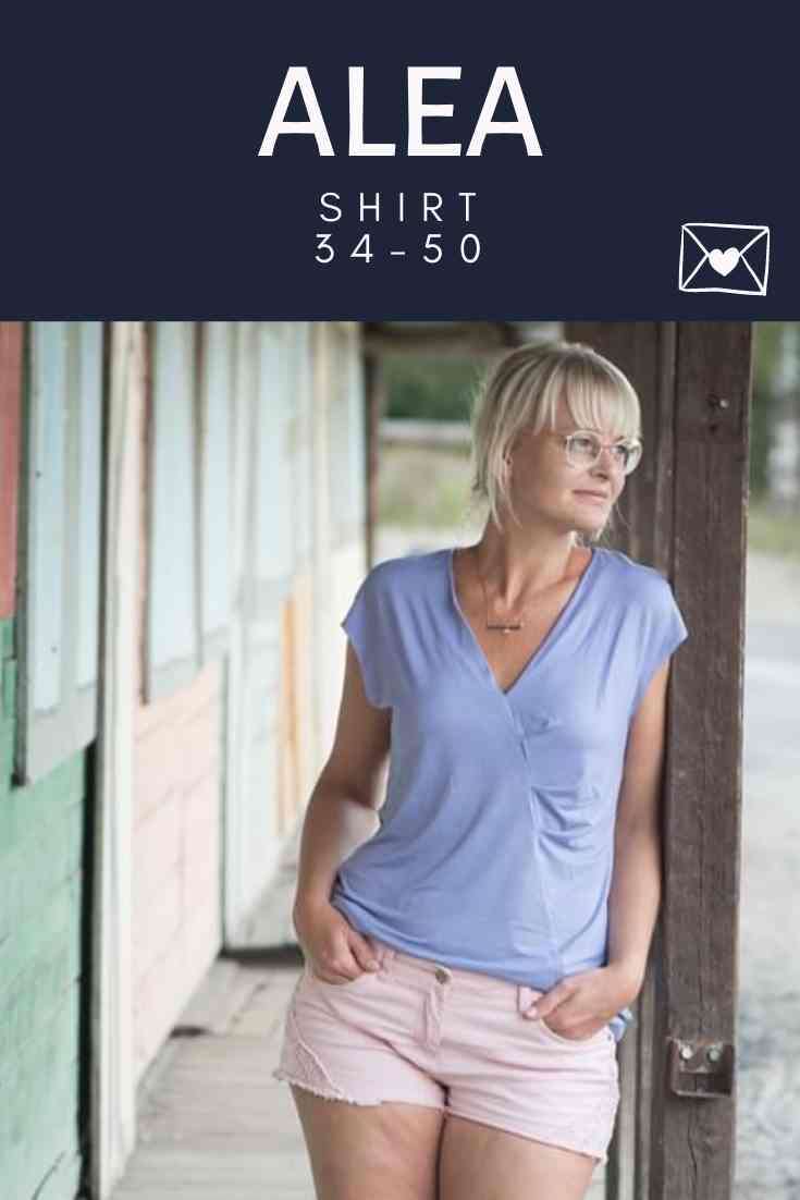 Alea - Shirt mit gerafftem Vorderteil (Papierschnittmuster) - FinasIdeen