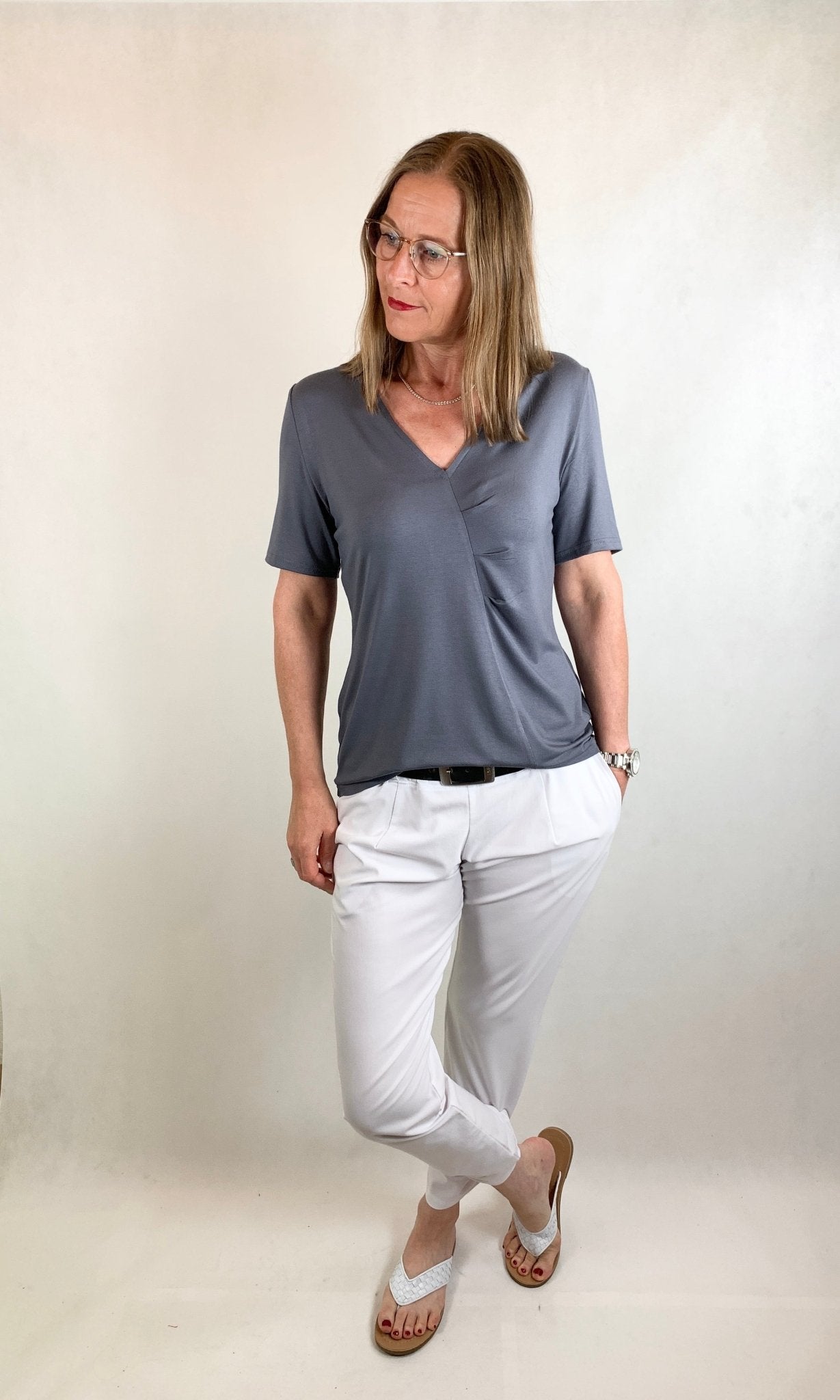 Alea - Shirt mit gerafftem Vorderteil (Papierschnittmuster) - FinasIdeen