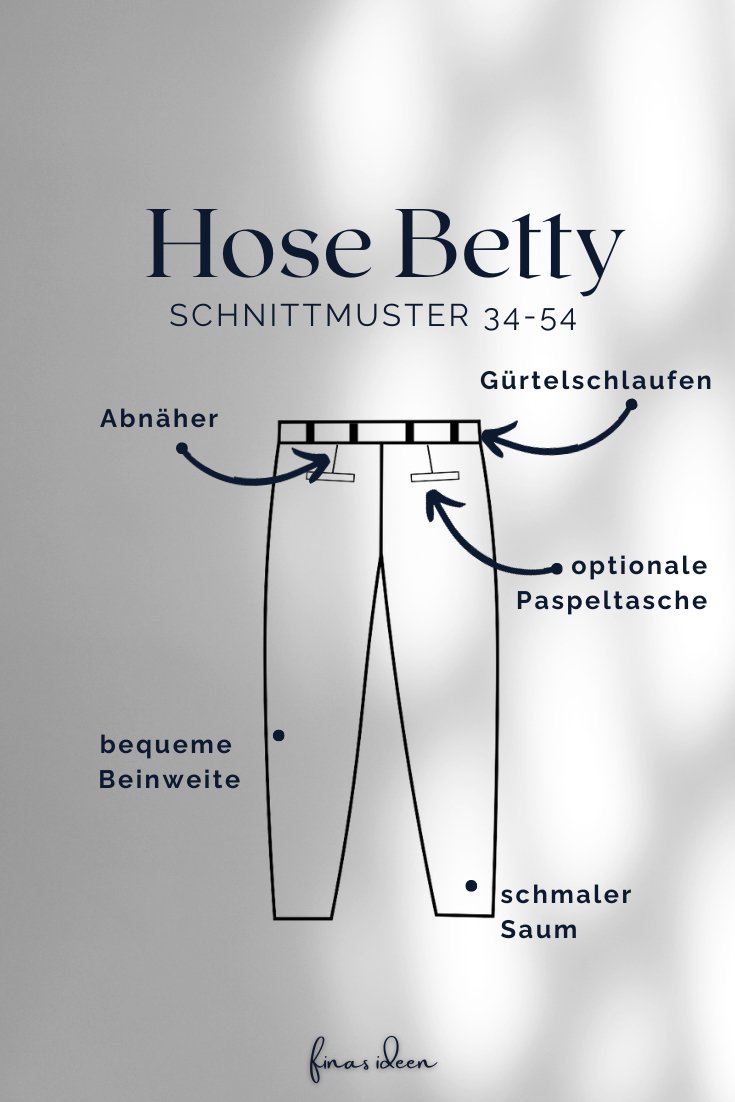 Betty - Hose im Carrot Style (Papierschnittmuster) - FinasIdeen