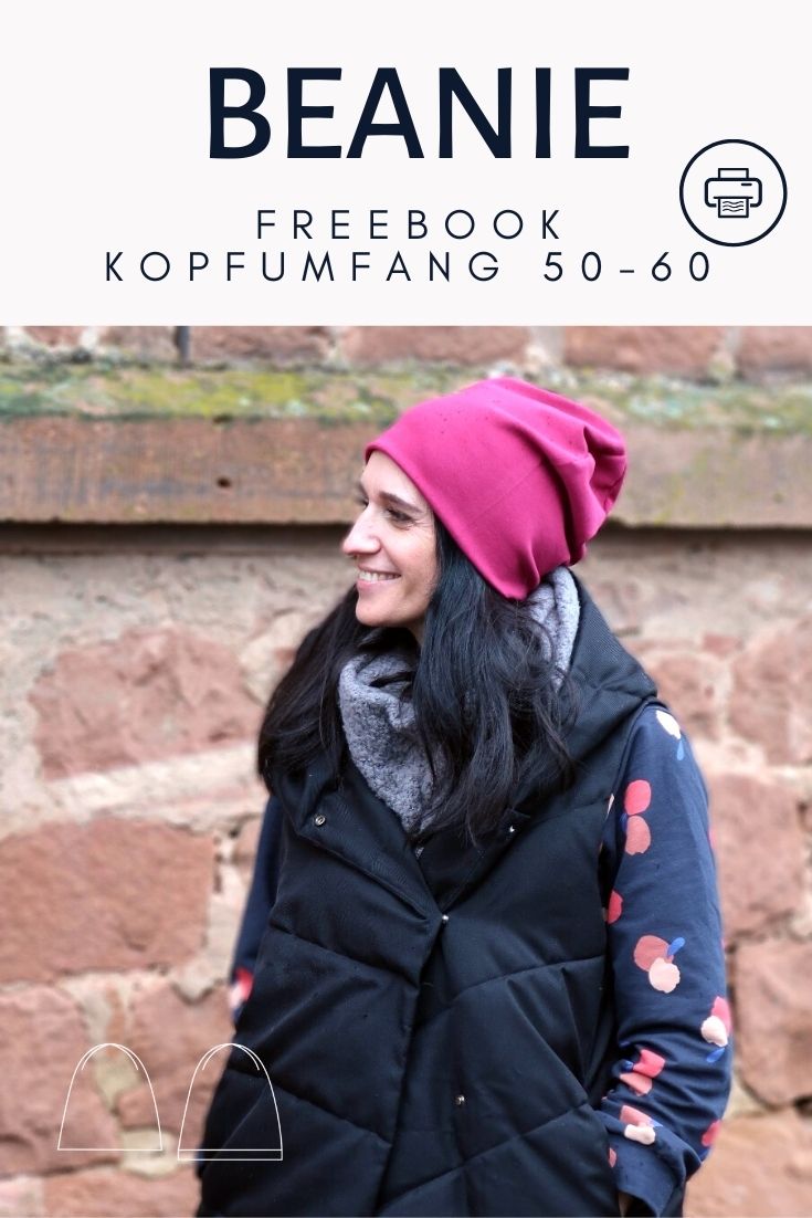 kostenloses Schnittmuster zum Freebook Finas Beanie