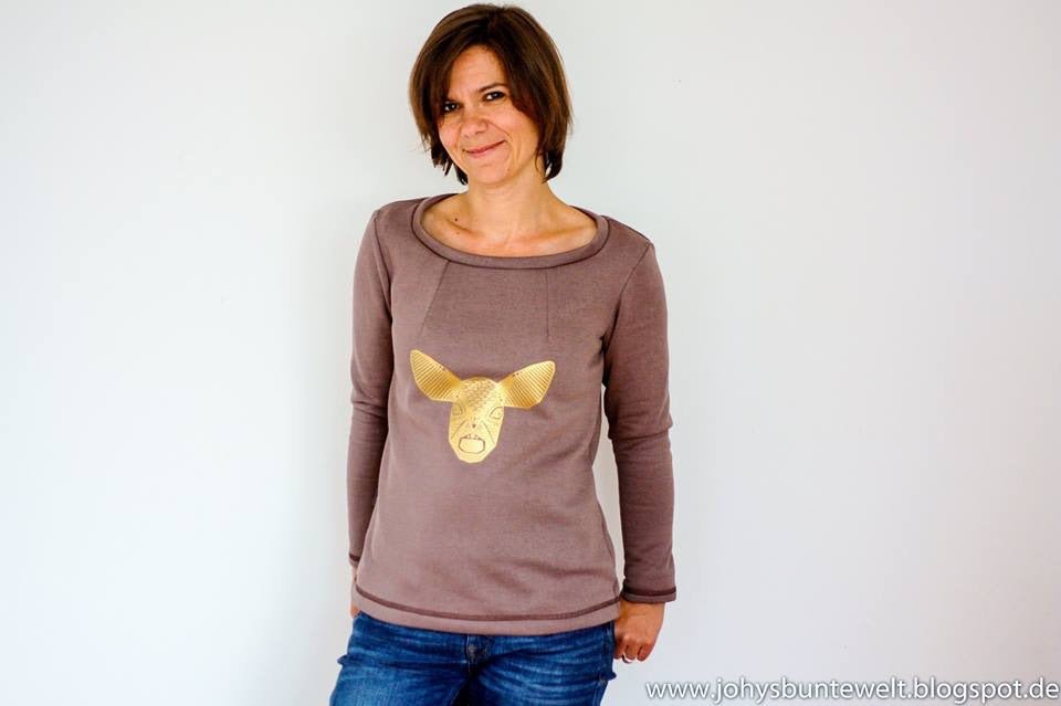 Just Me- Pullover oder Shirt mit tollem Ausschnitt - FinasIdeen