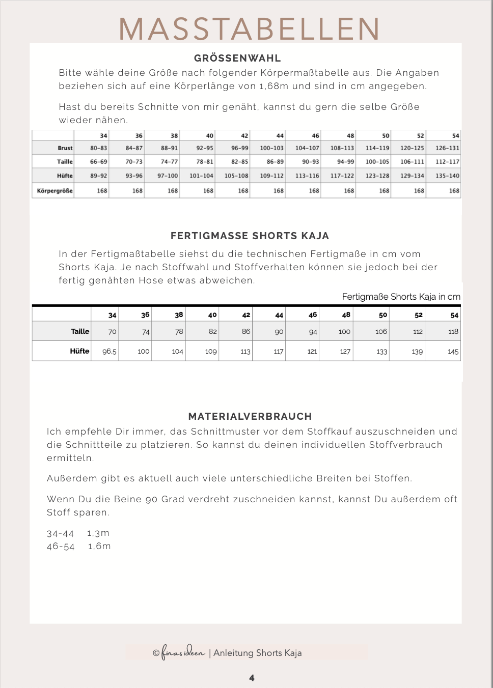 Schnittmuster-Shorts-Kaja-Finas-Ideen
