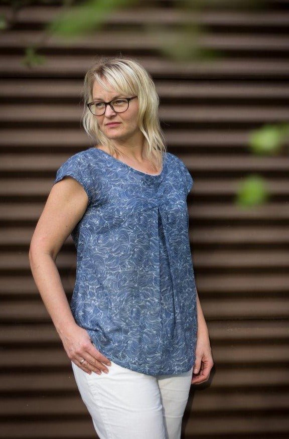 Sunny Me- Shirt mit Kellerfalte - FinasIdeen