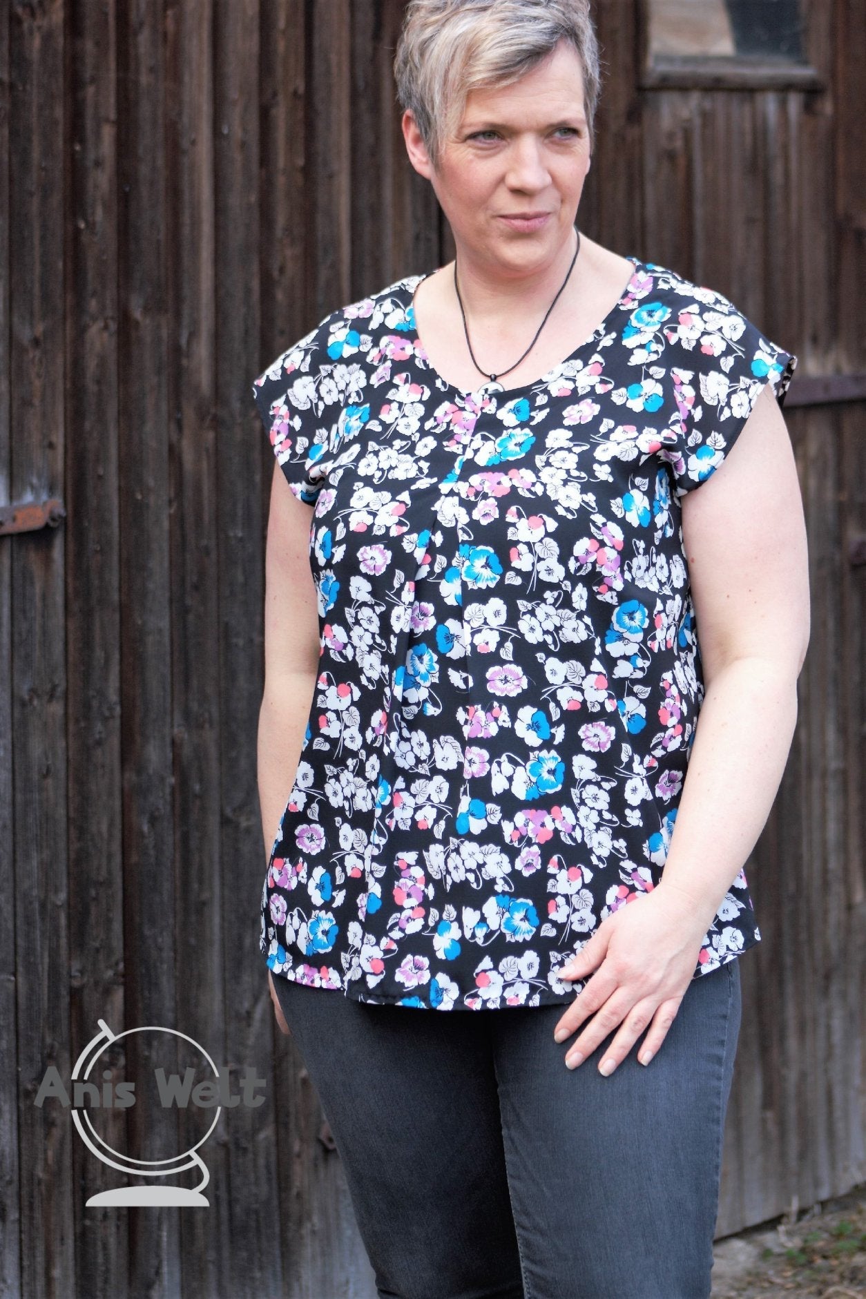 Sunny Me- Shirt mit Kellerfalte - FinasIdeen