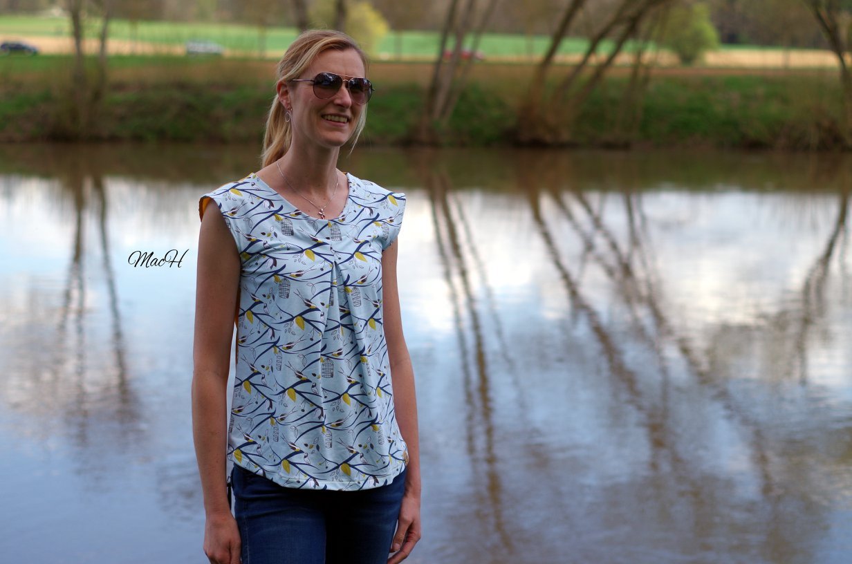 Sunny Me- Shirt mit Kellerfalte - FinasIdeen