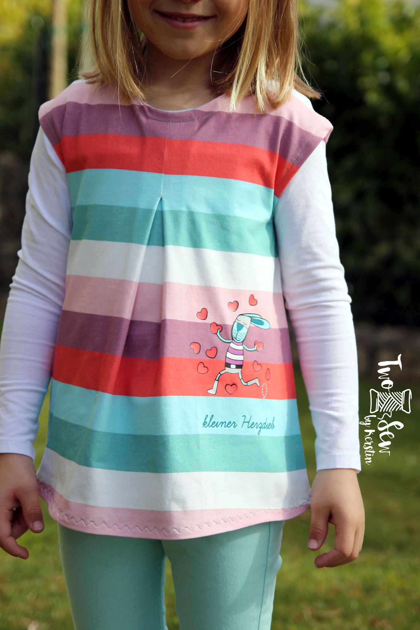 SunnyMe Kids - Mädchen Shirt mit Kellerfalte - FinasIdeen