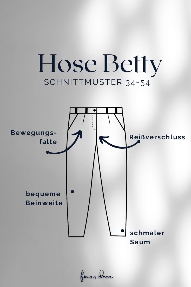 Betty - Hose im Carrot Style (Papierschnittmuster) - FinasIdeen