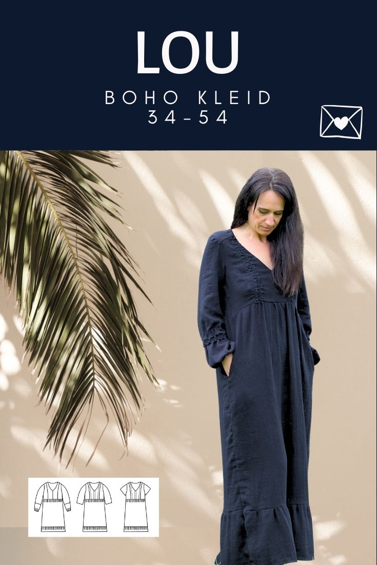 Lou - Boho Kleid (Papierschnittmuster) - FinasIdeen