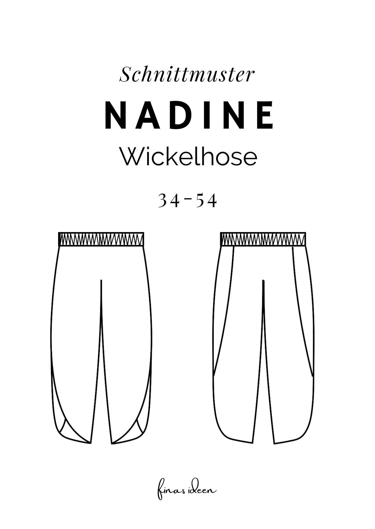Nadine- Wickelhose (Papierschnittmuster) - FinasIdeen