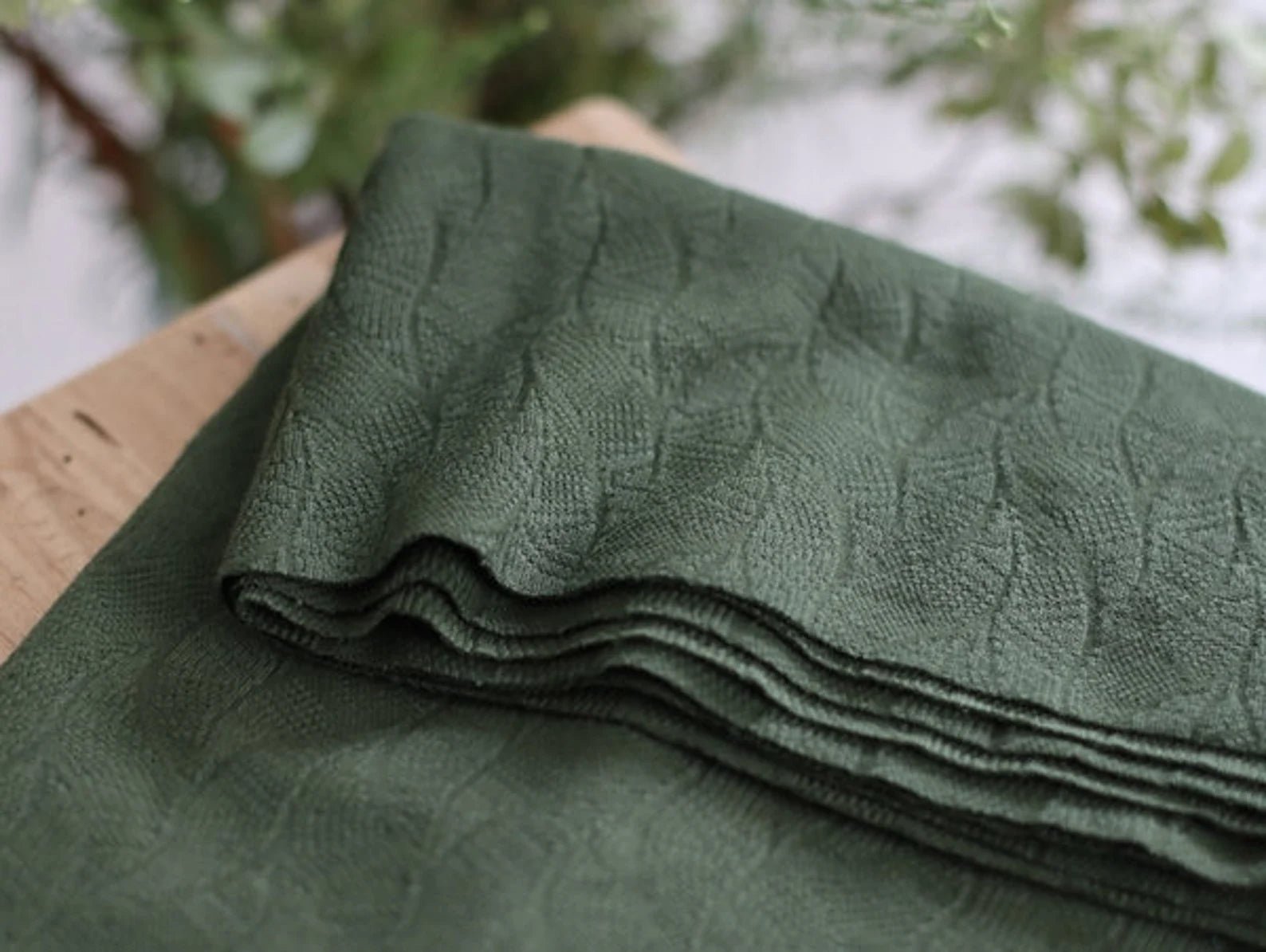 Organic Leaf Jacquard – Mind The MAKER kahki - FinasIdeen