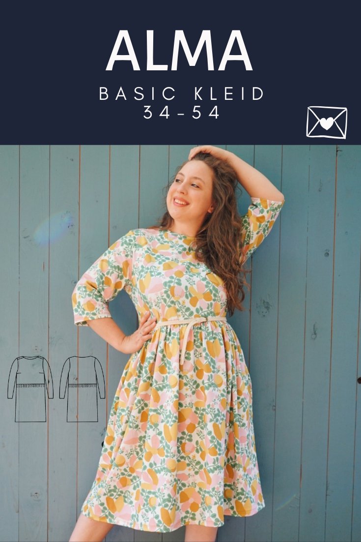 Alma- Basic Kleid (Papierschnittmuster) - FinasIdeen