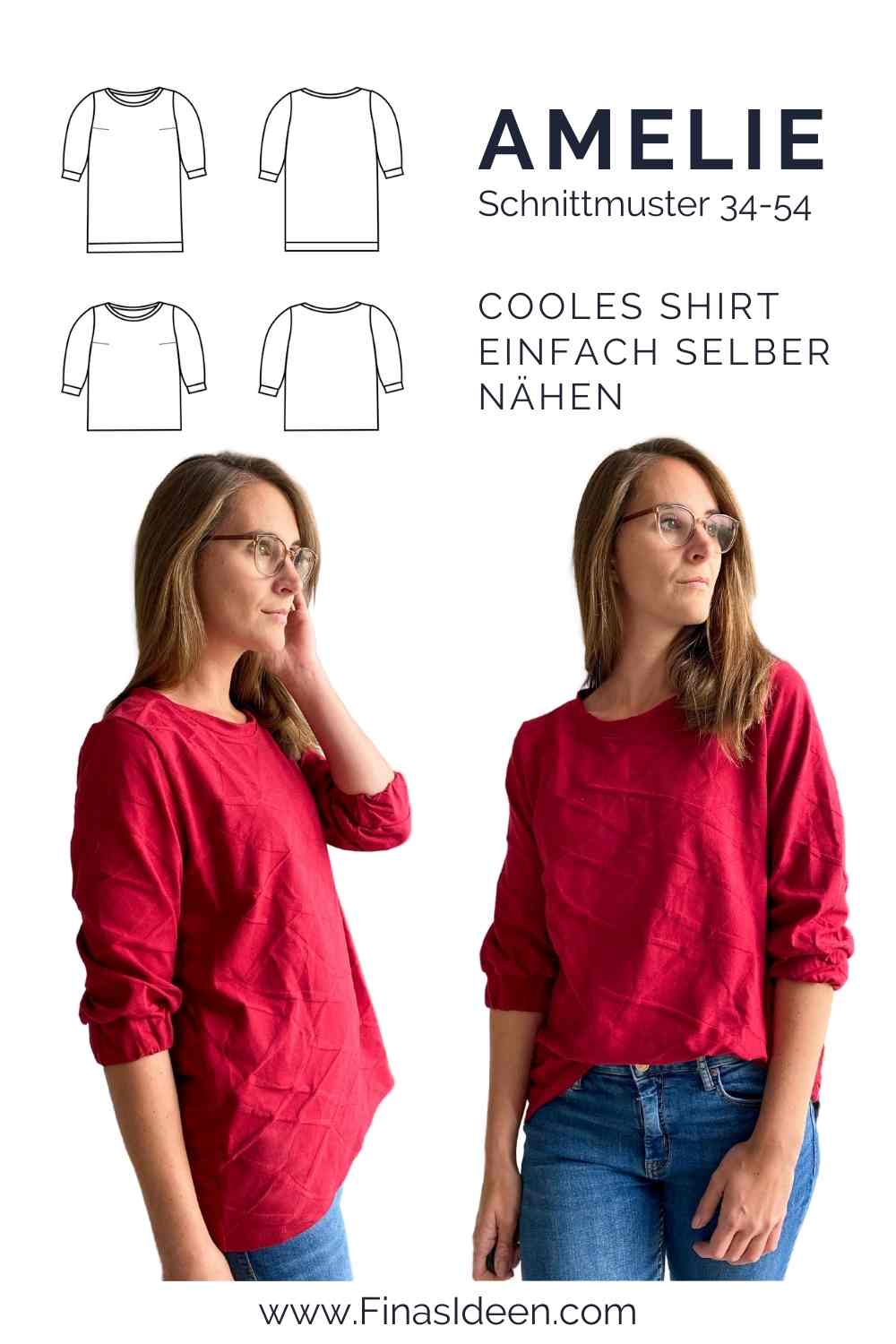 Amelie- klassisches Shirt - FinasIdeen