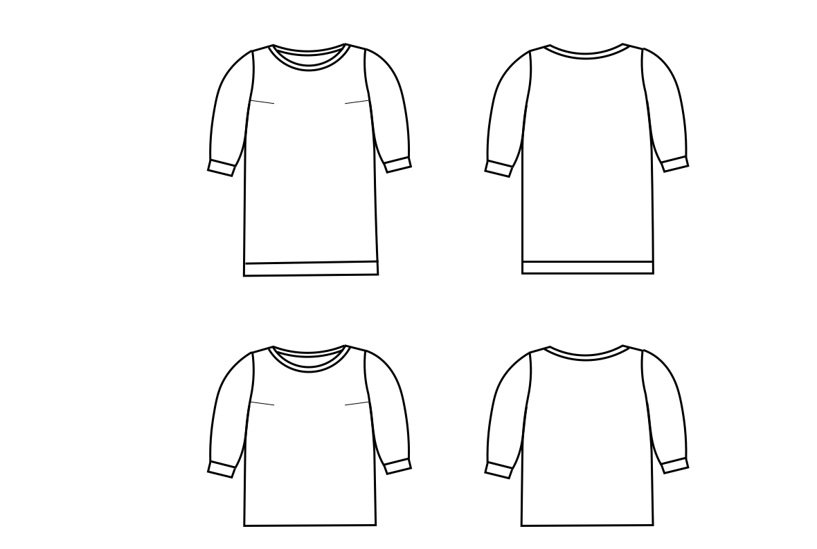 Amelie- klassisches Shirt (Papierschnittmuster) - FinasIdeen