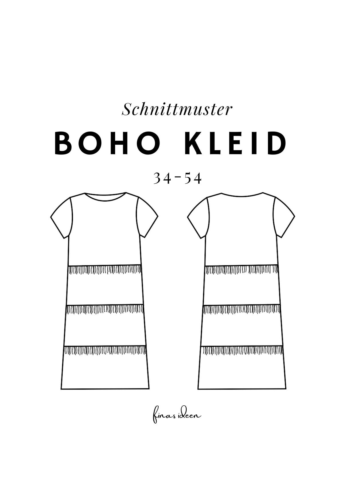 Basic Boho Kleid (Papierschnittmuster) - FinasIdeen