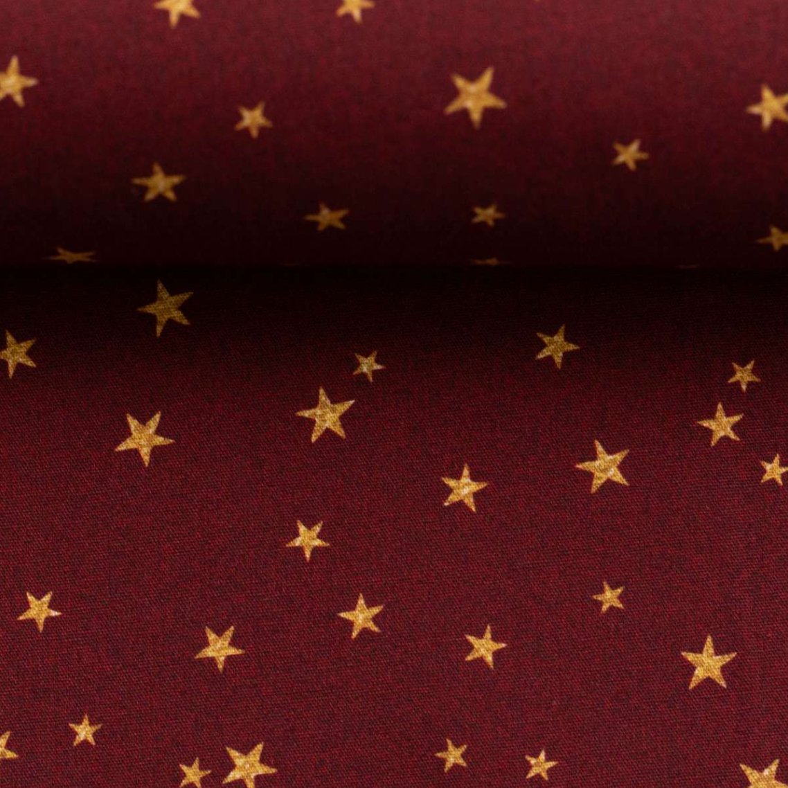 Baumwolle Sterne rot-gold - FinasIdeen