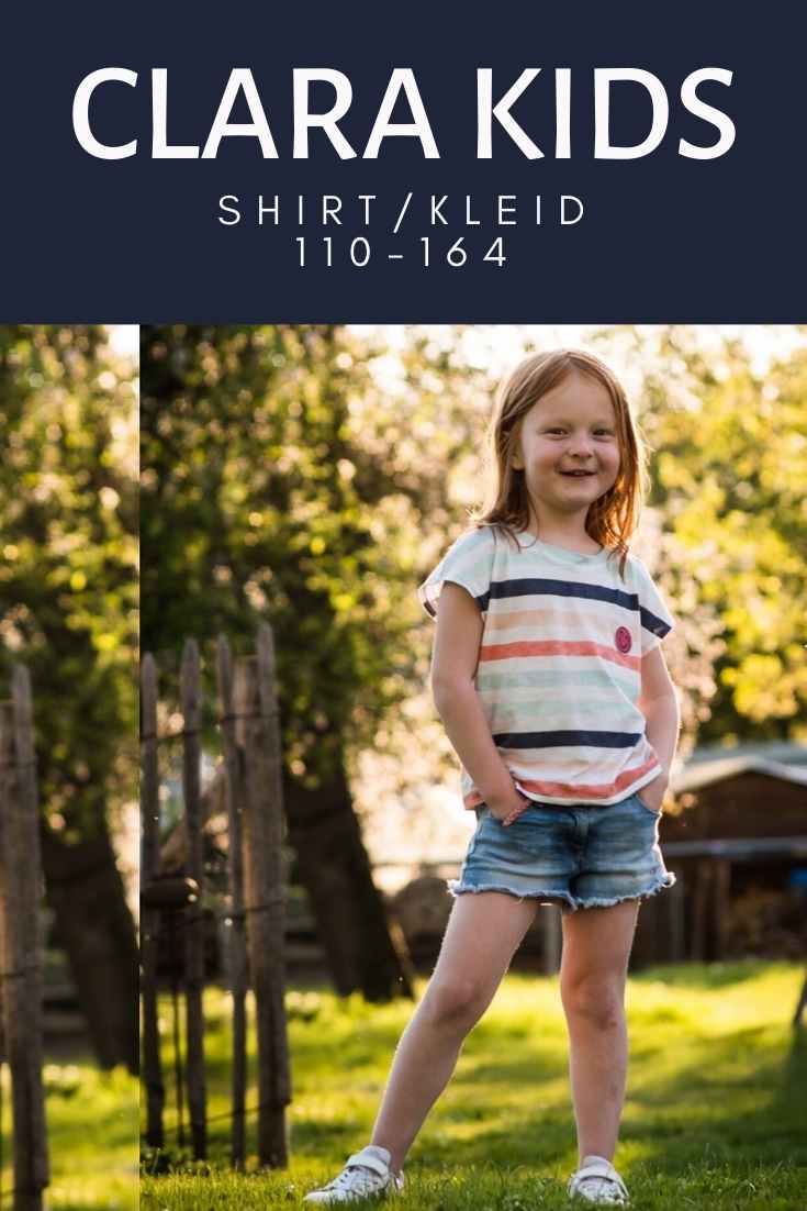 Clara Kids - lässiges Kleid/ Shirt mit Falte