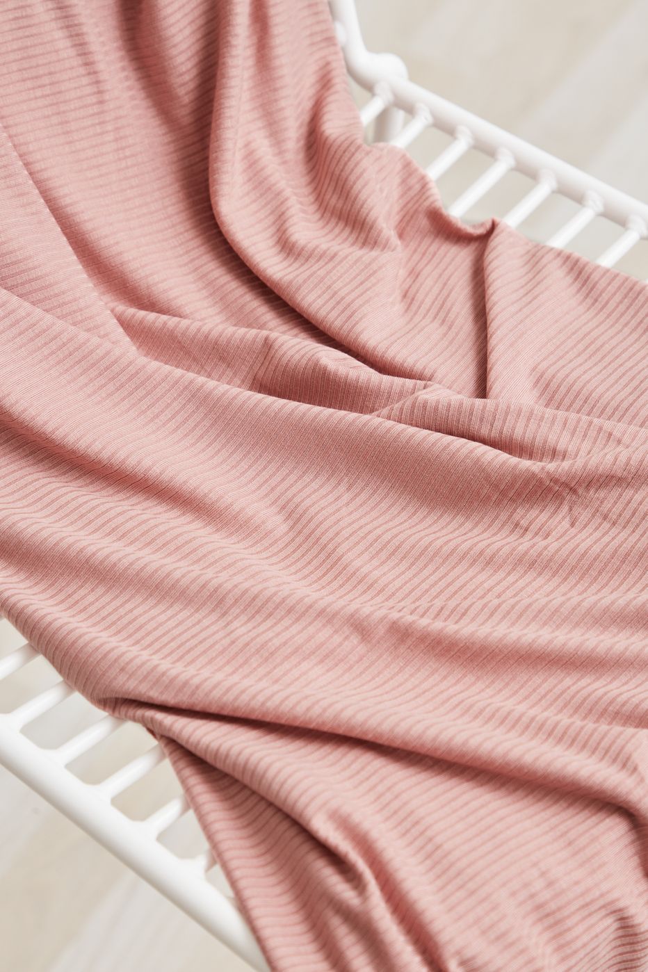 Derby ribbed jersey in puff (rosé) - FinasIdeen