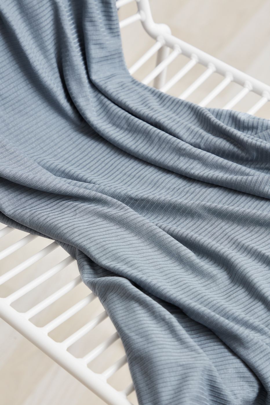 Derby ribbed jersey in sky (blau-grau)