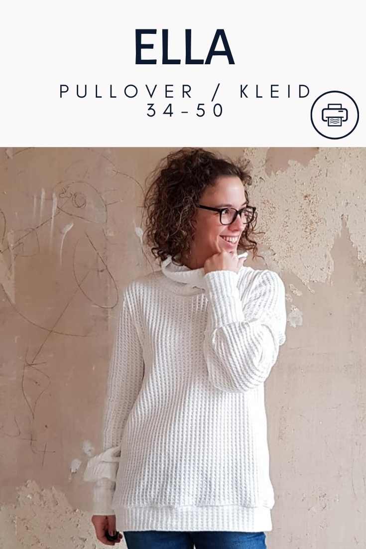 Ella - Kleid oder Pullover mit Ballonärmeln