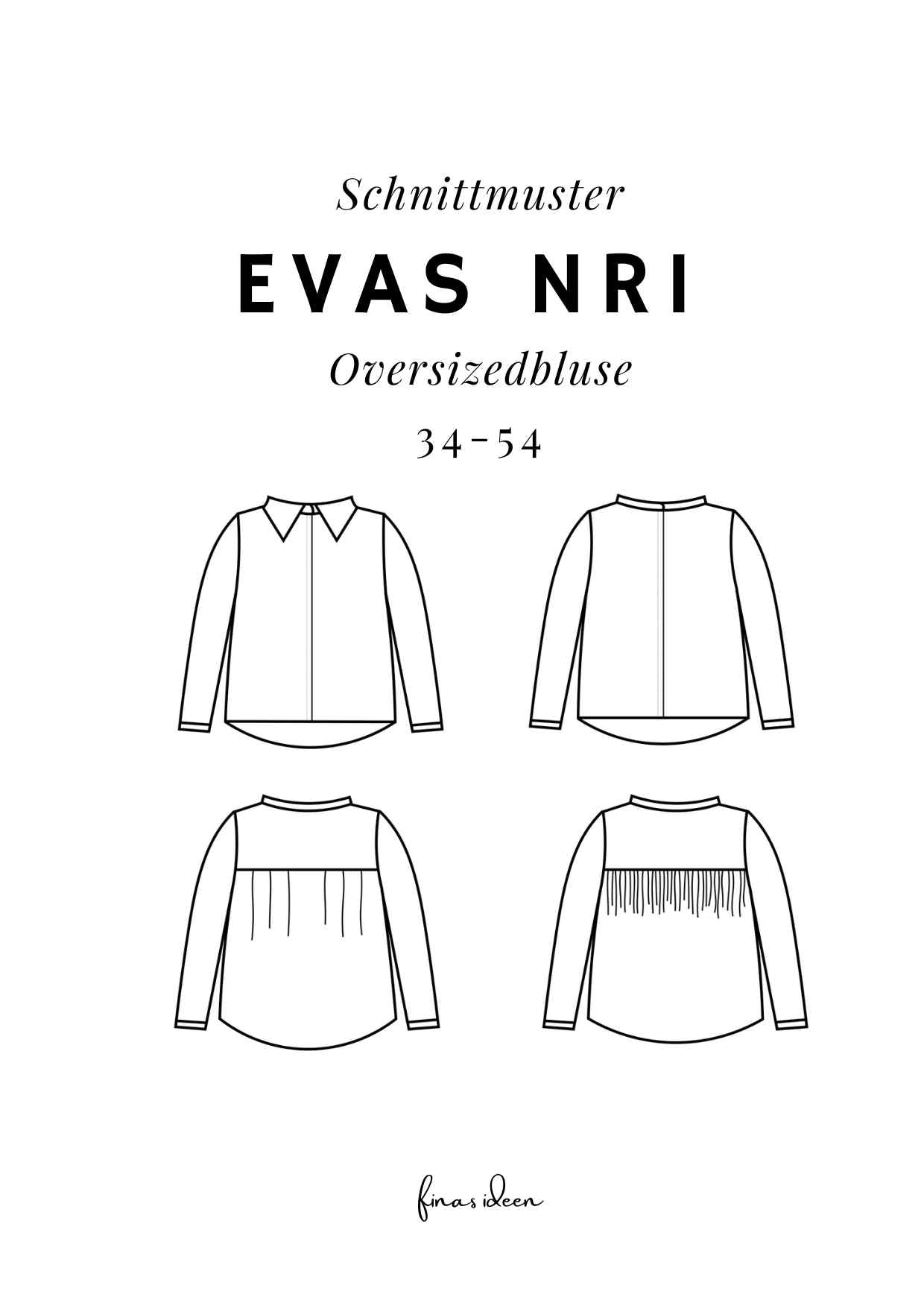 Evas Nr.1 - Oversizedbluse (Papierschnittmuster)