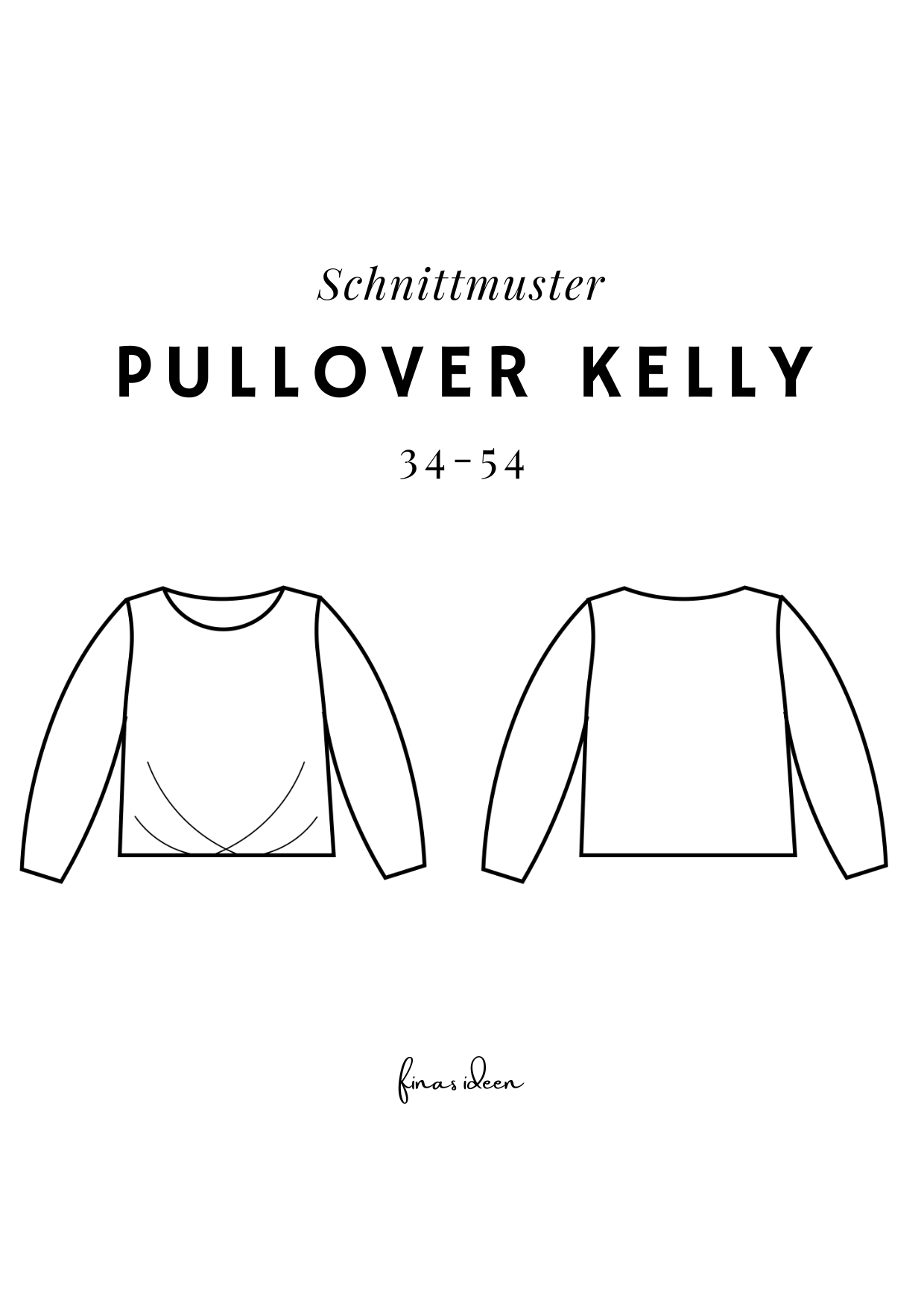 Kelly - Pullover mit Faltenfront (Papierschnittmuster) - FinasIdeen