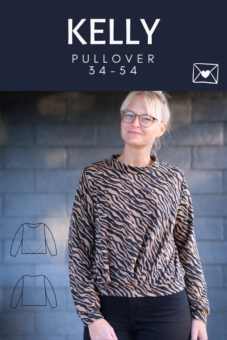 Kelly - Pullover mit Faltenfront (Papierschnittmuster) - FinasIdeen