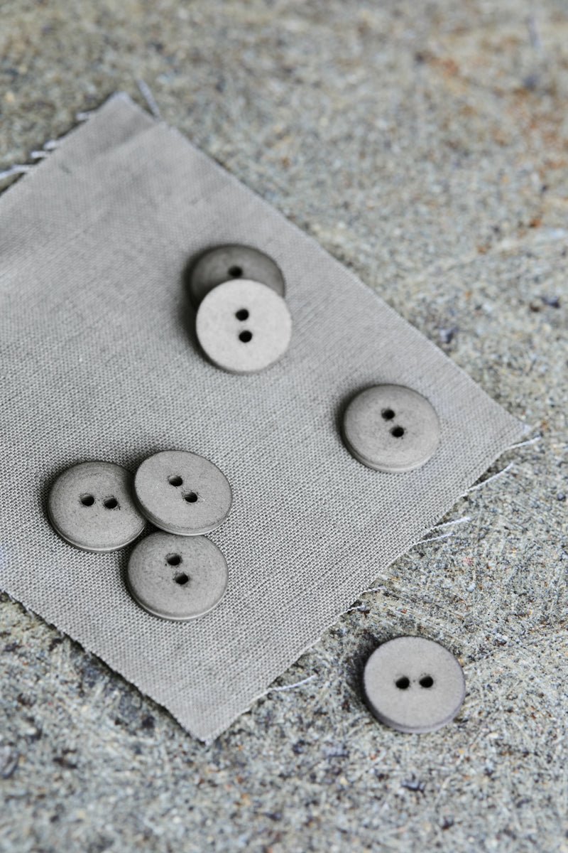 Knopf aus gepresster Baumwolle 18mm stone (Curb Cotton button) - FinasIdeen