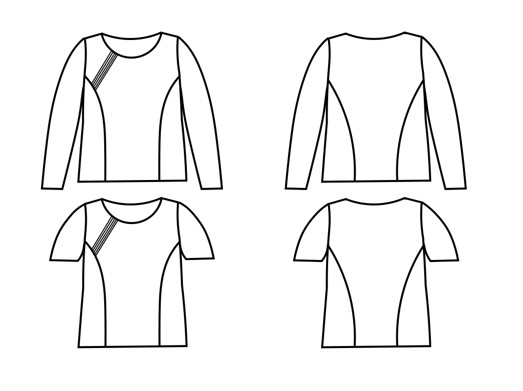Lea - Shirt mit Biesen (Papierschnittmuster) - FinasIdeen