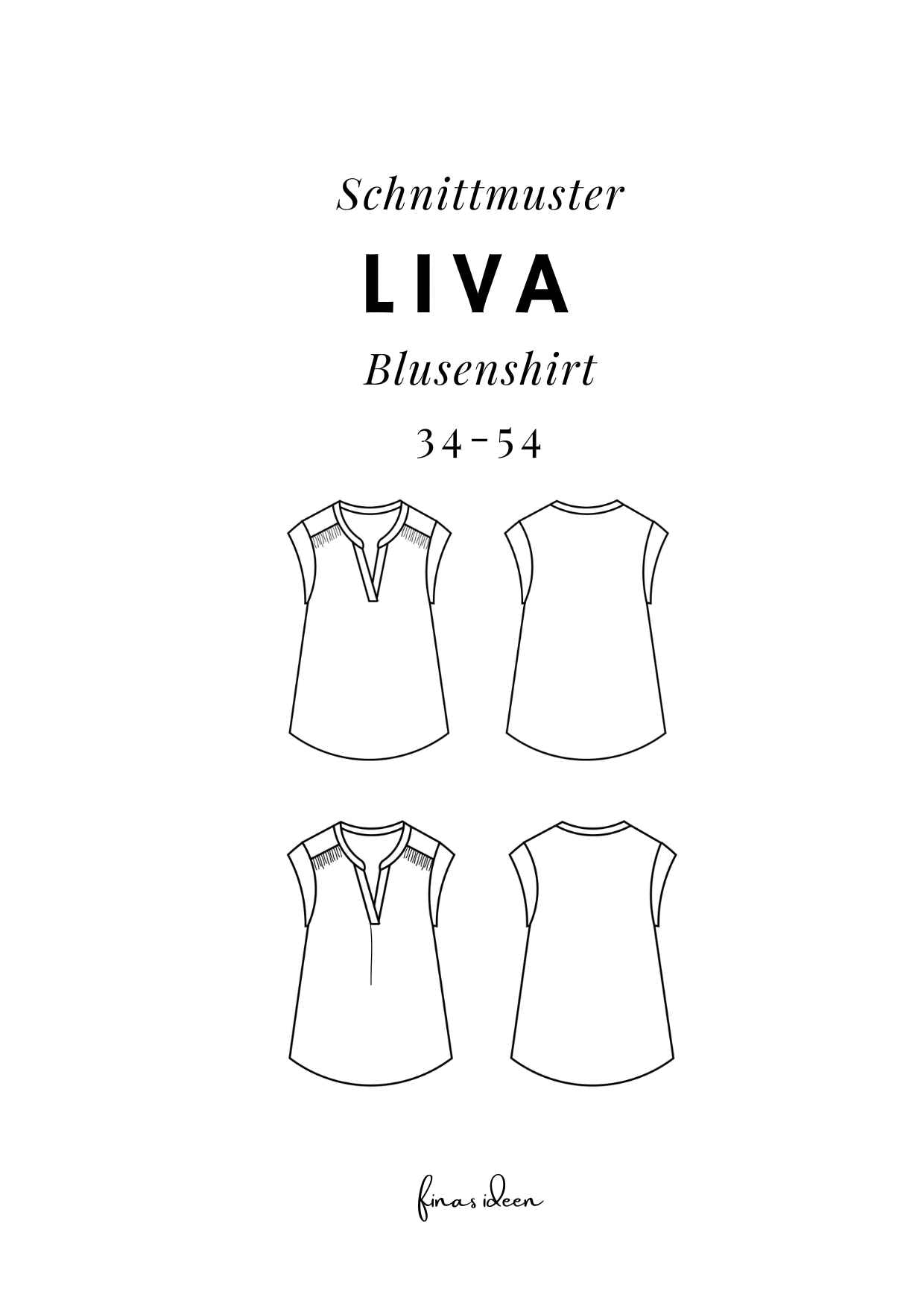 Liva- Blusenshirt (Papierschnittmuster) - FinasIdeen