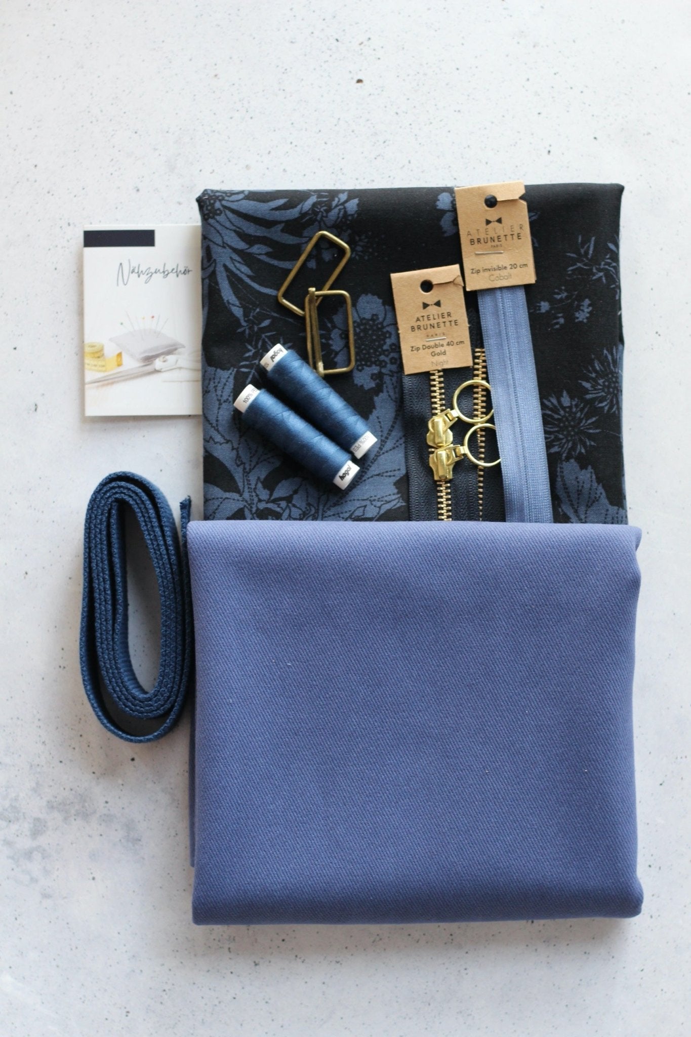 Nähpaket Tasche blau (z.B Le Sac Banane) - FinasIdeen