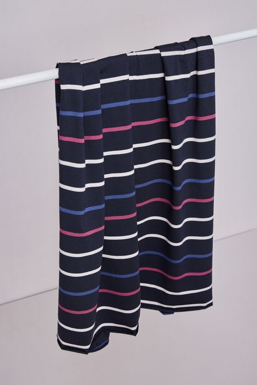 Nova Stripe Jersey (Tencel-Baumwolle) dark navy - FinasIdeen