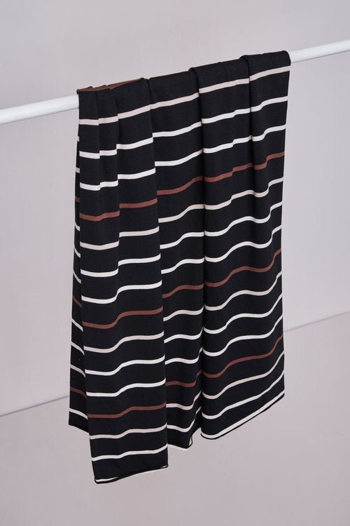 Nova Stripe Jersey (Tencel-Baumwolle) schwarz - FinasIdeen