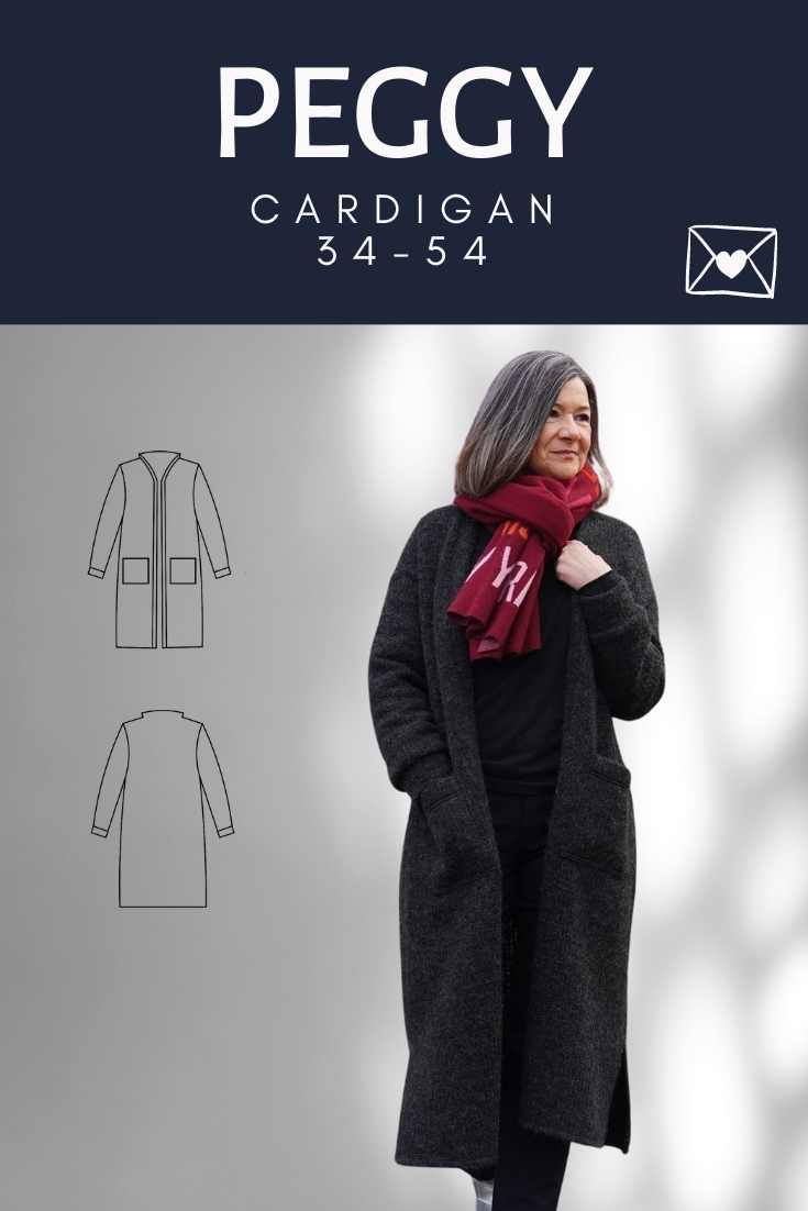 Peggy - Longcardigan (Papierschnittmuster) - FinasIdeen