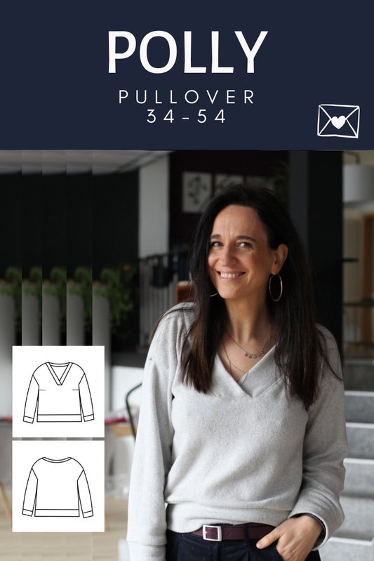 Polly - Pullover mit V-Ausschnitt (Papierschnittmuster) - FinasIdeen