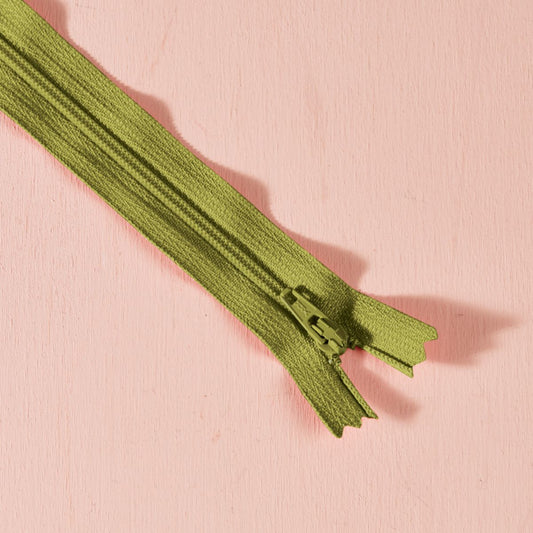 Reißverschluss matcha leaf 20cm - sichtbar - FinasIdeen