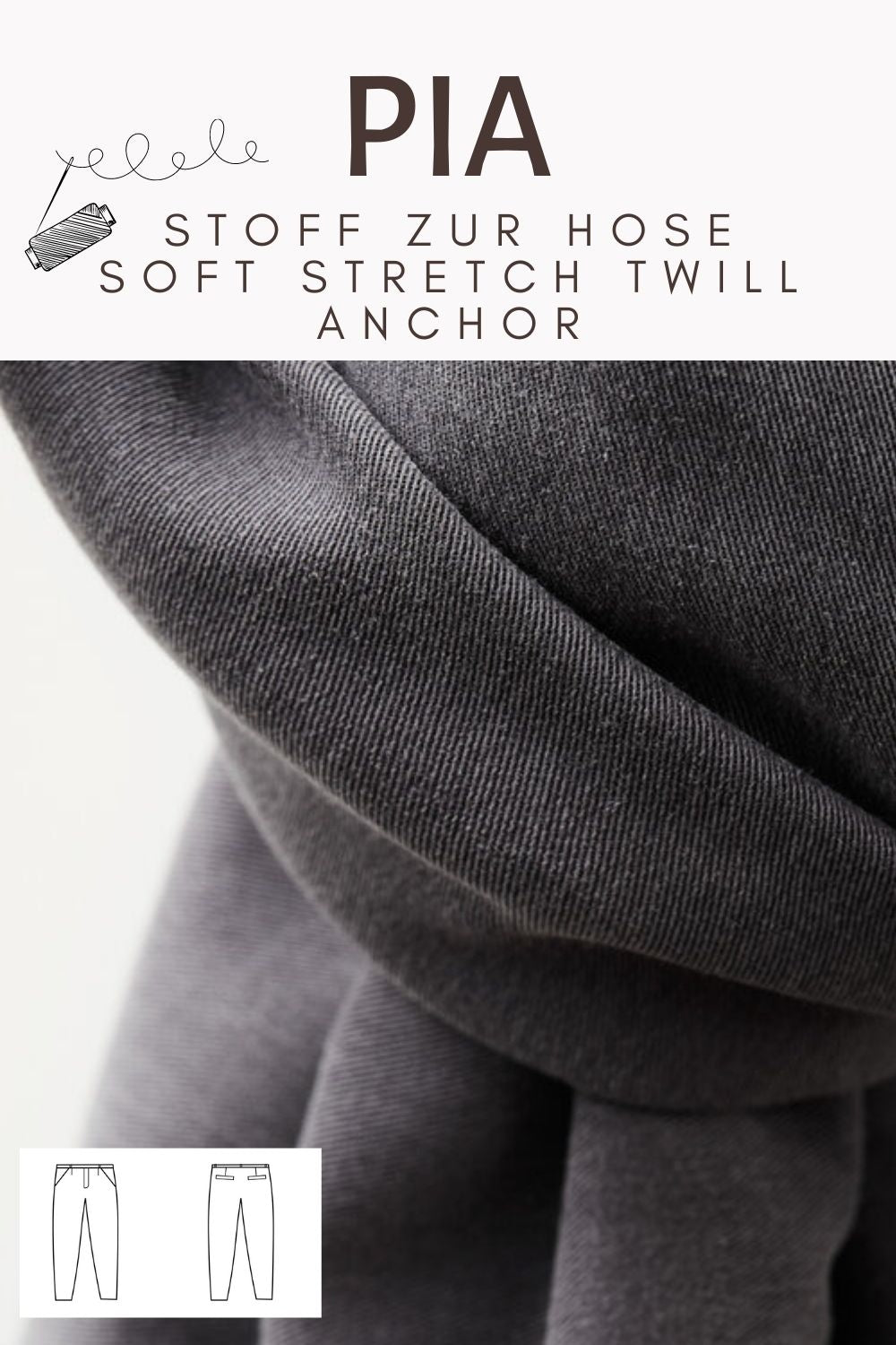 Soft Stretch Twill - anchor - FinasIdeen