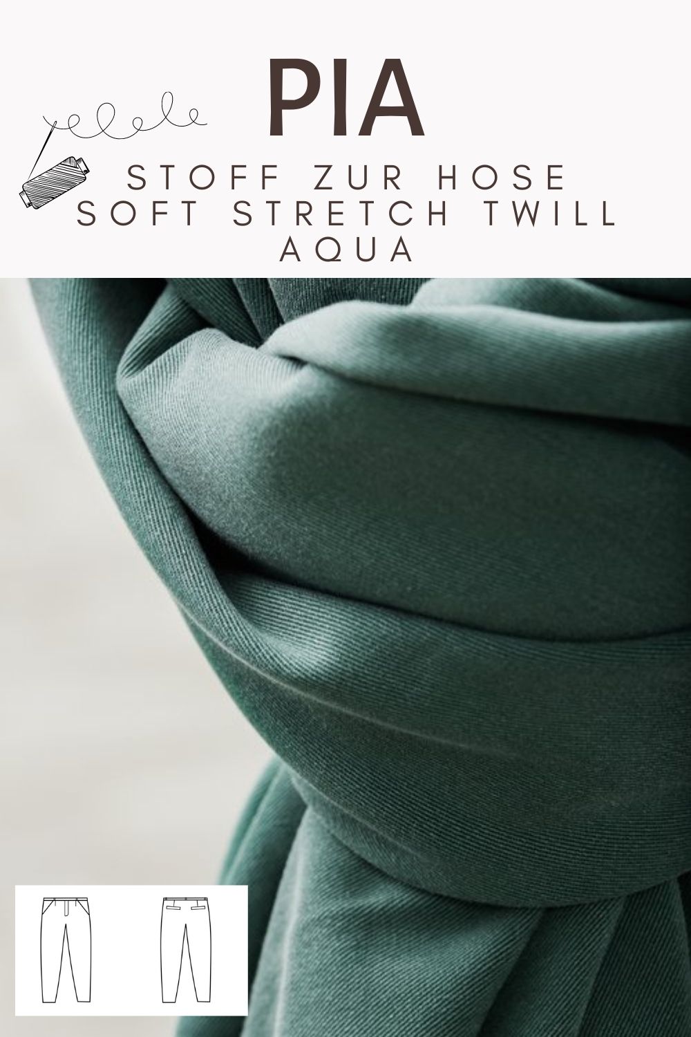 Soft Stretch Twill - aqua - FinasIdeen