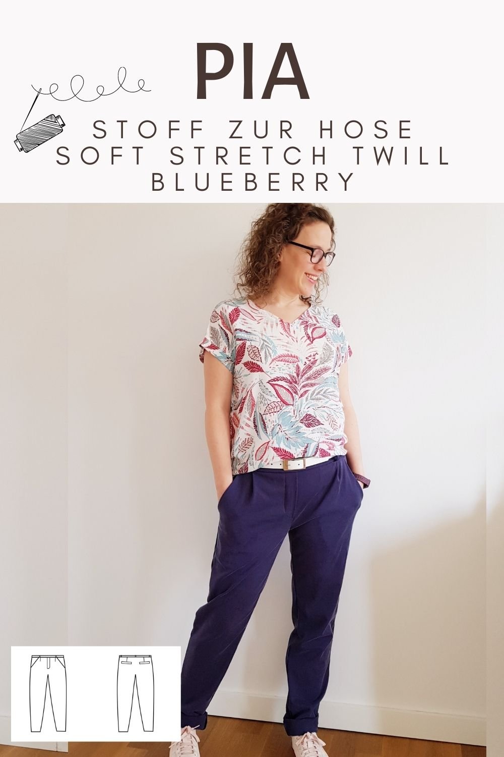 Soft Stretch Twill - blueberry - FinasIdeen