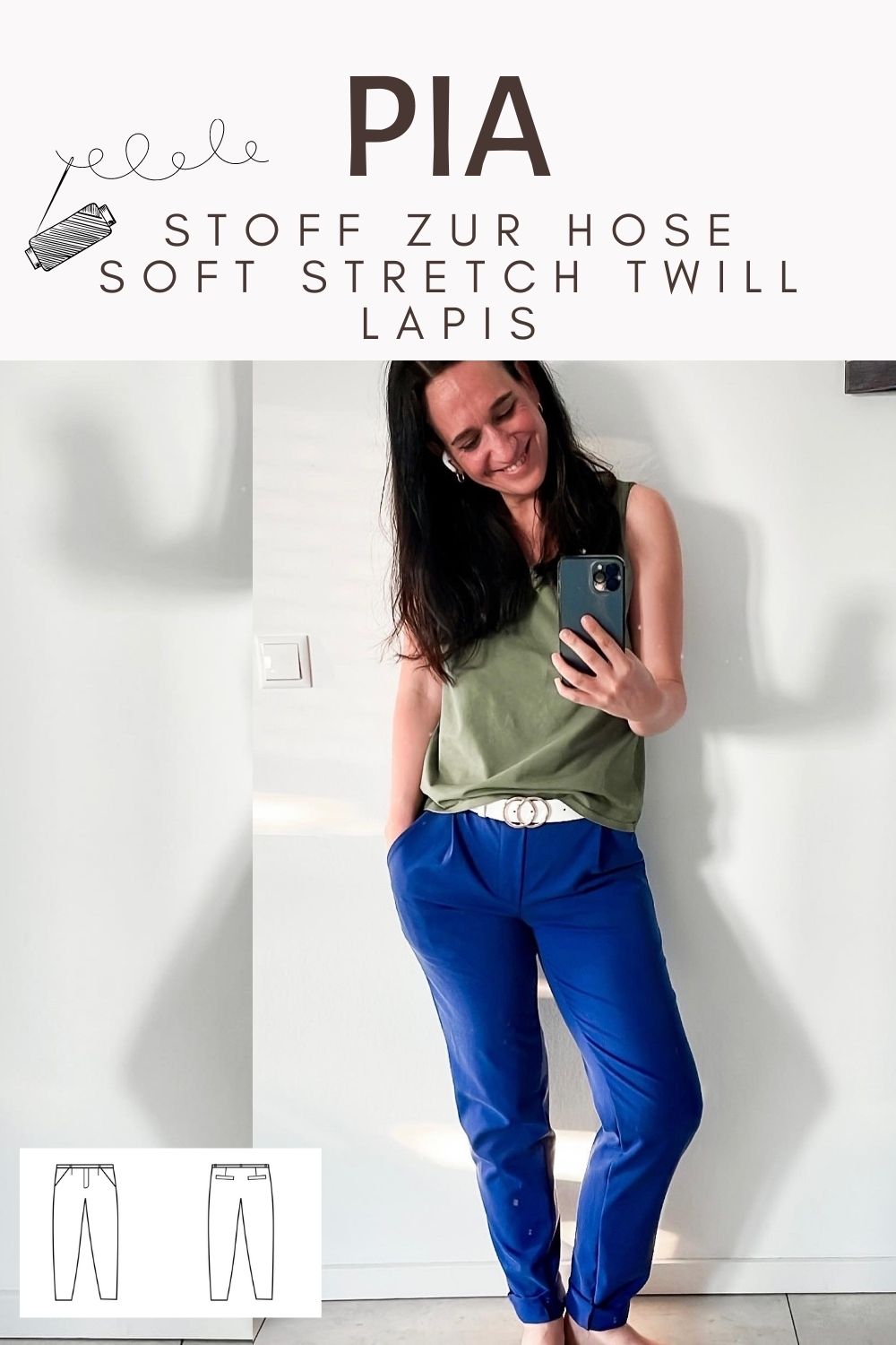 Soft Stretch Twill - lapis - FinasIdeen